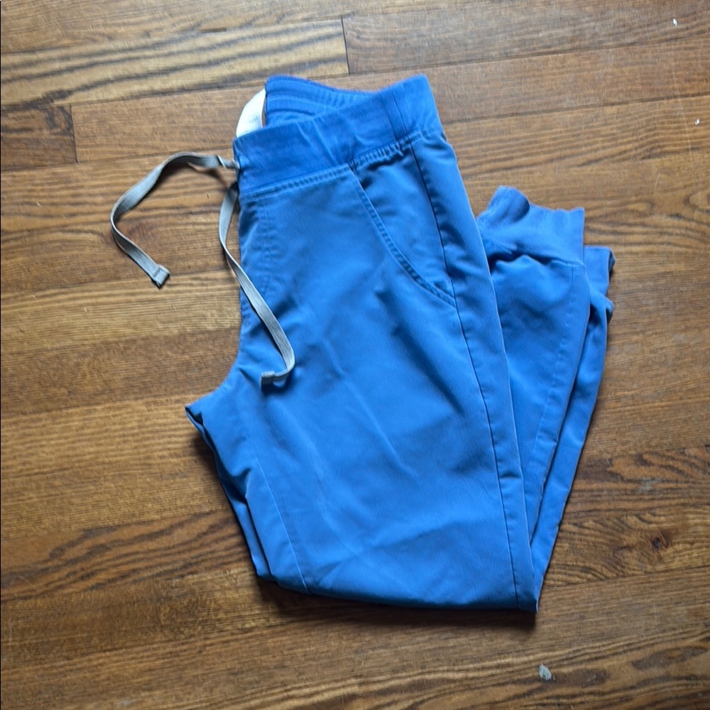 Figs High Waisted Zamora Jogger Scrub Pants Ceil Blue